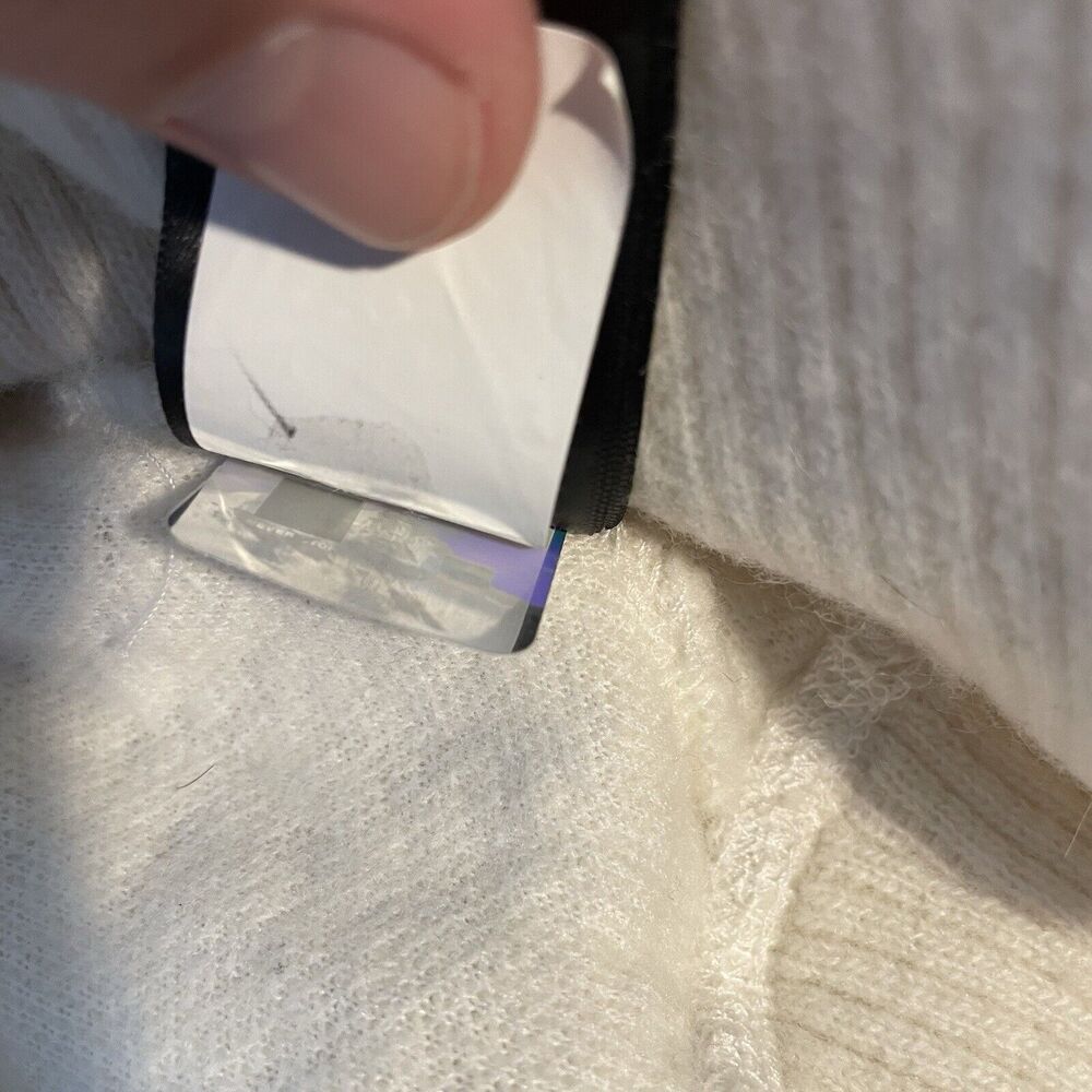 The North Face Womens Wool Harrison Pullover Hoodie Sz S White Teddy Fleece - Picture 4 of 7
